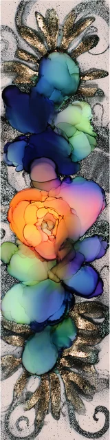 Free abstract bookmark featuring a smoky background